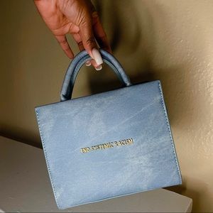 Brandon Blackwood ESR mini tote bag in Denim Wax
